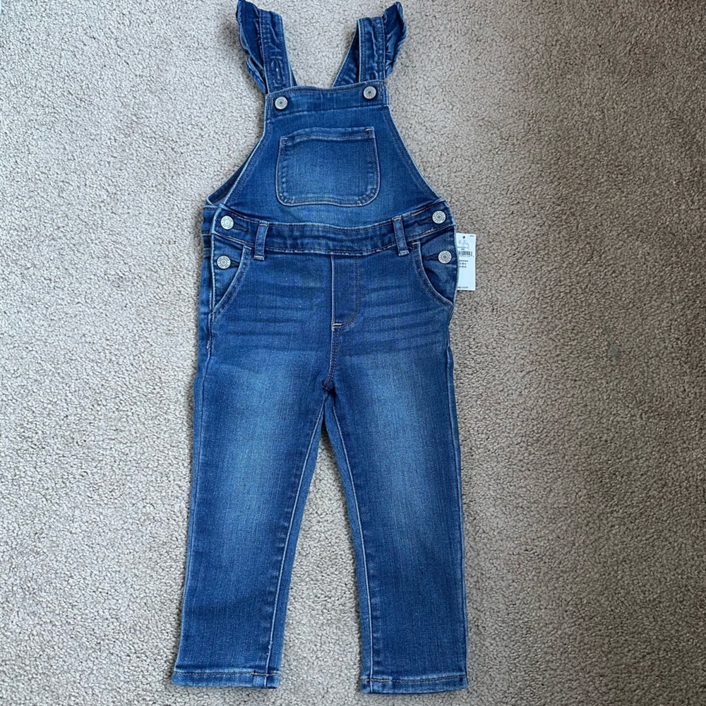 GAP Classic Blue Toddler Girls’ Ruffle Overalls- NWT- 2T